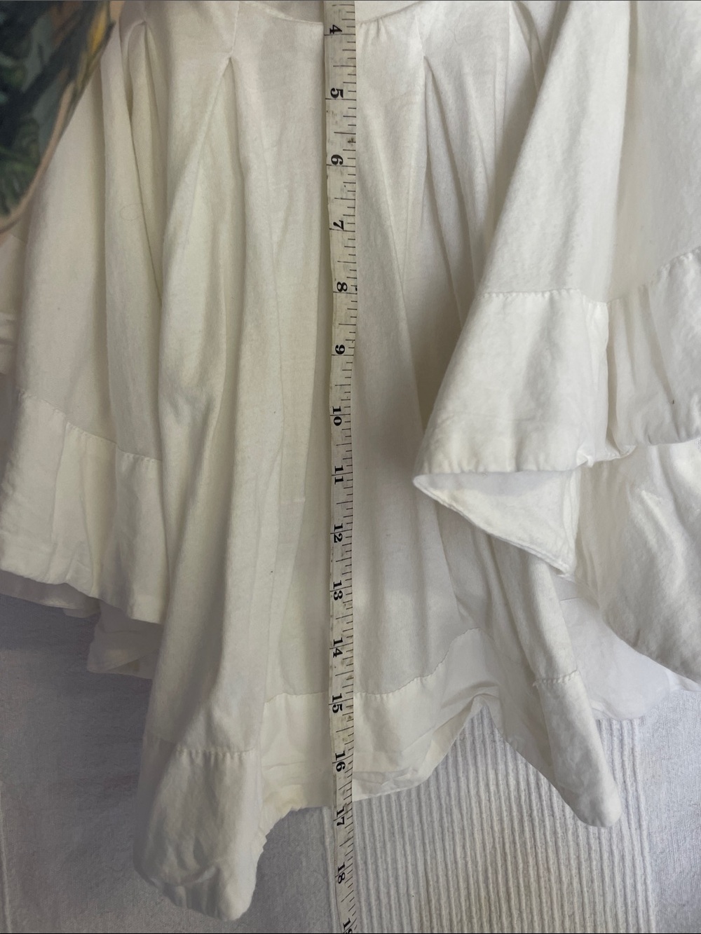 Maeve Anthropologie White Flowy Crop Top - Picture 7 of 7